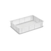 Bac ajouré PEHD blanc - 60x40x13 cm