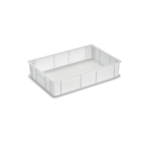 Bac ajouré PEHD blanc - 60x40x13 cm