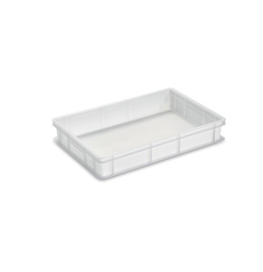 White HDPE container - 60x40x10 cm