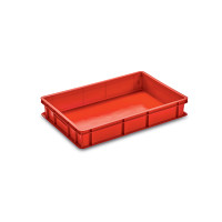 Red HDPE container - 60x40x10 cm