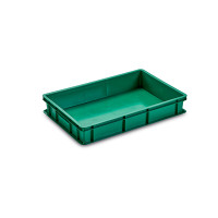 Bac plein PEHD vert - 60x40x10 cm