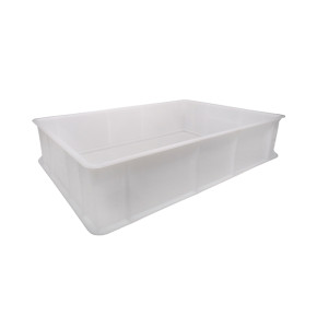 White HDPE container - 60x40x13 cm