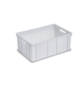 White HDPE container - 60x40x24 cm