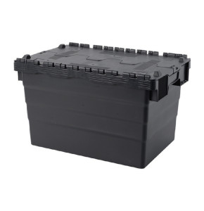 Black container with crocodile lid - 600 x 400 x H365 mm
