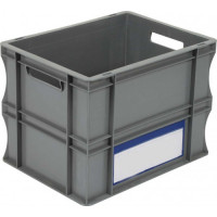 Solid euro container - 400x300xH290 - gray