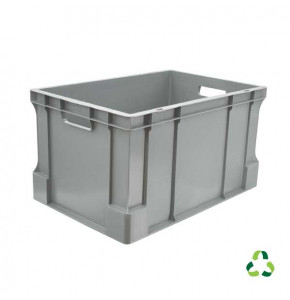 Eurobox 600x400xH330 - Solid euro Container -  Gray