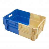 Bac gerbable emboîtable bi-color plein - 600x400x240 mm