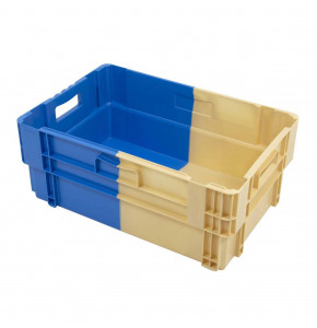 Stackable and nestable  solid bi-color crate – 600x400x240 mm