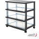 Large storage tower with 3 x 30L drawers with castors