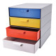 XM drawer-cabinet with 4 drawers-  variegated colors