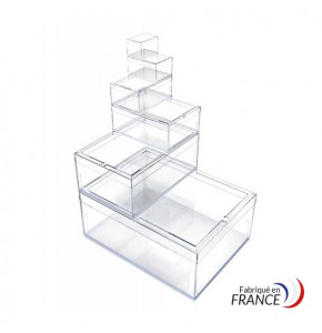 Petite boite de rangement plastique transparent 19x9x16.5cm