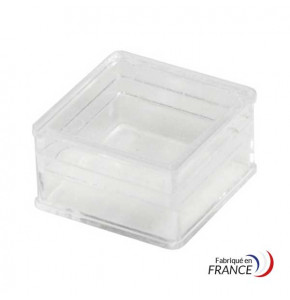 Rectangular box - Polystyrene crystal - V20-1 - 19 x 19 x 10 mm