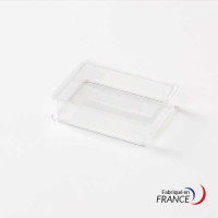 Boîte rectangulaire V20-11 en polystyrène cristal - 61 x 45 x 14 mm