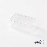 Boîte rectangulaire V20-12 en polystyrène cristal - 65 x 35 x 25 mm