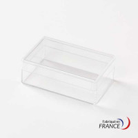 Boîte rectangulaire V20-13 en polystyrène cristal - 70 x 43 x 22 mm