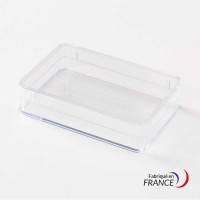 Rectangular box - Polystyrene crystal - V20-15 - 77 x 48 x 15 mm