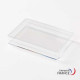 Boîte rectangulaire V20-17 en polystyrène cristal - 90 x 62 x 14 mm