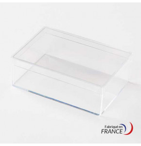 Rectangular box - Polystyrene crystal - V20-18 - 90 x 62 x 30 mm