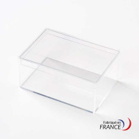 Boîte rectangulaire V20-19 en polystyrène cristal - 90 x 62 x 40 mm
