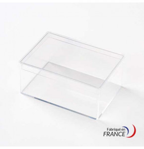 Boîte rectangulaire V20-19 en polystyrène cristal - 90 x 62 x 40 mm