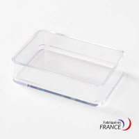 Rectangular box - Polystyrene crystal - V20-24 - 97 x 65 x 23 mm