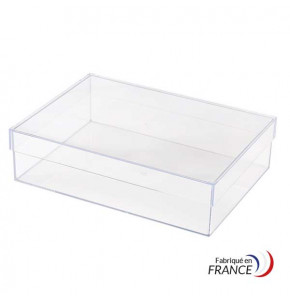 Rectangular box - Polystyrene crystal - V20-44 - 250 x 180 x 65 mm