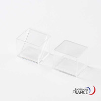 Boîte rectangulaire V20-47 en polystyrène cristal - 36 x 31 x 29 mm
