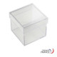 Boîte carrée V20-50 en polystyrène cristal - 93 x 93 x 90 mm