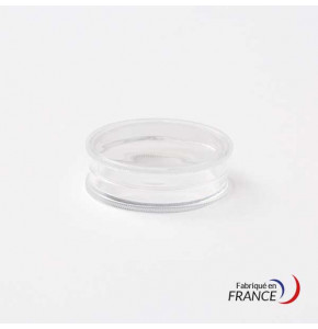 Boîte ronde V21-1 en polystyrène cristal - 25 x H7 mm