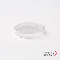 Boîte ronde V21-5 en polystyrène cristal - 38 x H5 mm