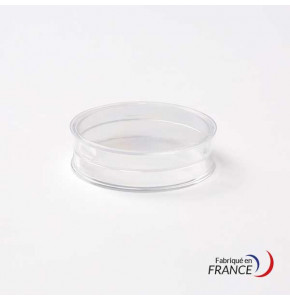 Boîte ronde V21-7 en polystyrène cristal - 38 x H10 mm
