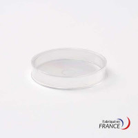 Boîte ronde V21-9 en polystyrène cristal - 44 x H8 mm