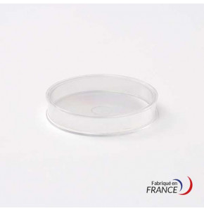 Boîte ronde V21-9 en polystyrène cristal - 44 x H8 mm