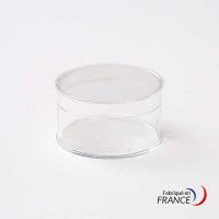 Boîte ronde V21-11 en polystyrène cristal - 45 x H25 mm
