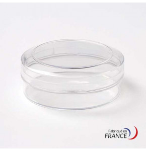 Boîte ronde V21-18 en polystyrène cristal - 62 x H23 mm