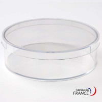 Round box V21-27 PS crystal Ø114 x H34 mm