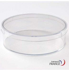 Boîte ronde V21-27 PS cristal Ø114 x H34 mm