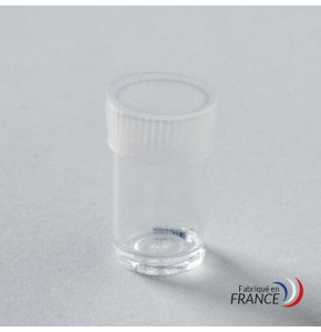 Boîte ronde V21-51 en polystyrène cristal - 12 x H22 mm