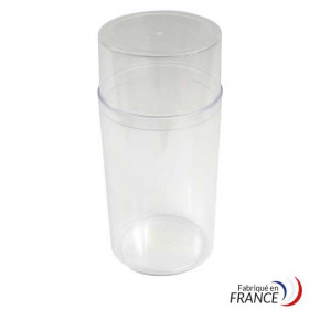 Boîte ronde V21-74 en polystyrène cristal - 80 x H172 mm