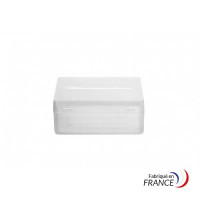 Polypropylene plastic box with hinged lid - V30-1