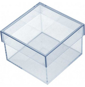 Petite boite de rangement plastique transparent 19x9x16.5cm