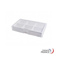 Boite à compartiment L - 6 cases - 285x177xH45 mm