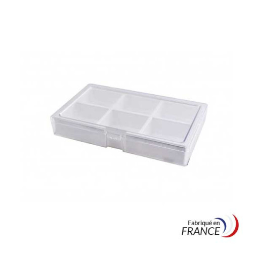Boite à compartiment L - 6 cases - 285x177xH45 mm