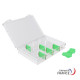 A6 box with removable compartments - 180x130x30 mm - 12 compartments (2 fixed - 9 removable)
