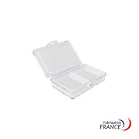 A8 box with fixed compartments - 90x65x20 mm - 2 compartments