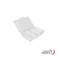 A8 box with fixed compartments - 90x65x20 mm - 6 compartments