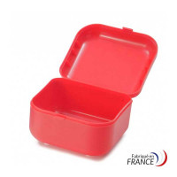 Boîte dentaire BDEN1 GM ROUGE - Dim. ext. 80 x 71 x 50 mm