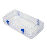 Boîte avec membrane élastique BM462  avec fermoirs bleus