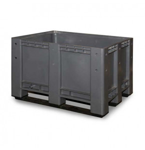 Grey pallet box HDPE - 1200x1000xH750 mm
