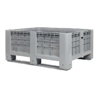 Openwork pallet box in polypropylene 1200x1000x500 mm - 2 nestable skids